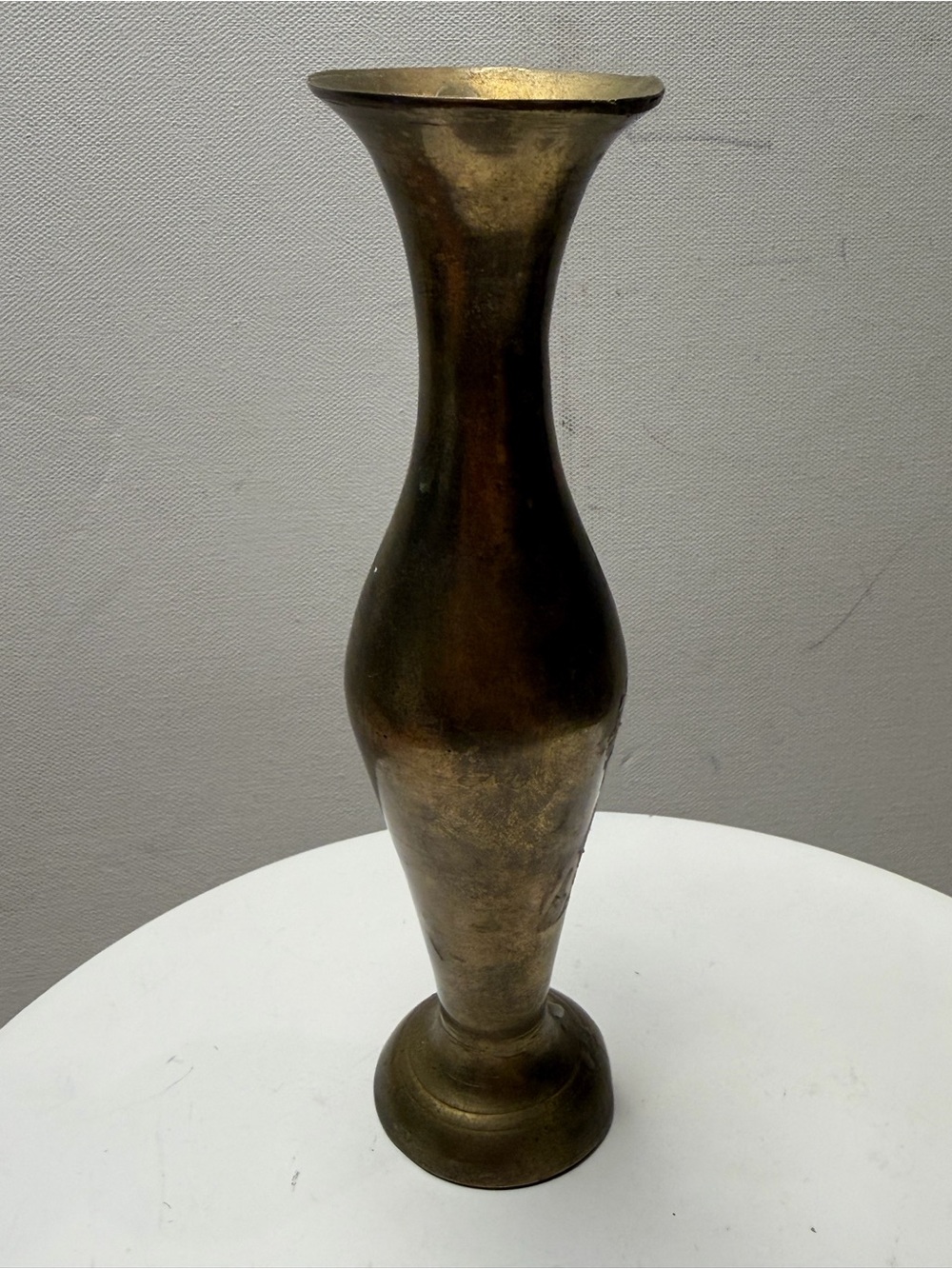 Vintage brass single-flower vase (bud vase).